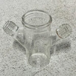 Lot of 2 Bellco 100mL Mixing Glass Lab Spinner Flasks Double Sidearm U-Carrier
