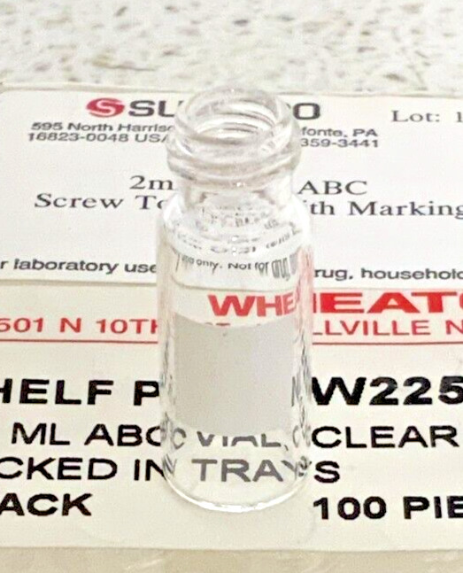 NEW Lot of 9 Wheaton W225151 1.8mL Screw Cap Clear Lab Vials 100pcs/Box 15D_4 NEW Lot of 9 Wheaton W225151 1.8mL Screw Cap Clear Lab Vials 100pcs/Box 15D