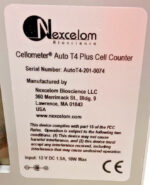 Nexcelom Bioscience T4 Plus Cellometer Auto Cell Counter Reader Cytometer 63B