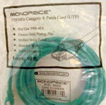 NEW Lot of 8 Monoprice 9869 10 ft Cat 6 Flexboot Green Ethernet Patch Cord 263D