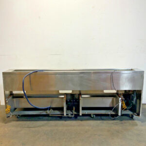 Randell 9987SCN 97" Refrigerated Low Stainless Prep Counter Drop In Noodle Pasta