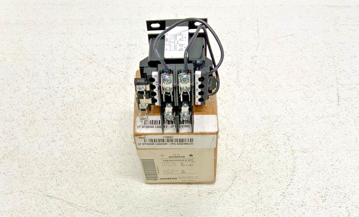 NEW Siemens MT0050B Industrial Control Transformer Kit Ser B 480/240V to 24V_0 NEW Siemens MT0050B Industrial Control Transformer Kit Ser B 480/240V to 24V