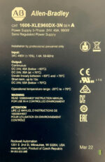 NEW Allen-Bradley 1606-XLE960DX-3N Ser A Semi Reg Power Supply 3PH 24V 40A 960W