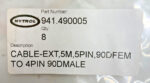 NEW Turck Hytrol WKC 4.5T-5-WSC 4.4T/CS14683 U-96616 Cordset Cable Extension 55E
