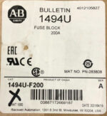 NEW Allen-Bradley 1494U-F200 283808 Fuse Block Ser A 200A w/ PB200 Barrier 249E