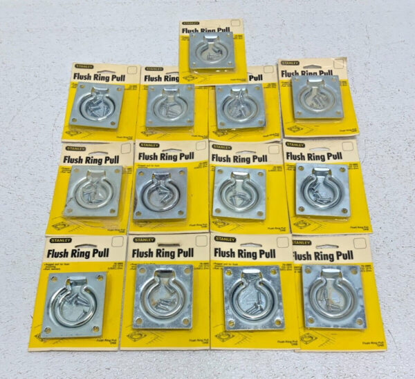 NEW Lot of 13 Stanley 76-3865 Flush Ring Pull Recessed Folding Handle 23A