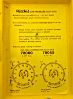 Ritchie 686800- 78060 Yellow Jacket Gas Pressure Gauge Test Kit 0-35" W.C. 36B