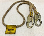 Miller 201RLS 5ft Fall Protection Lanyard Rope Nylon 2 Locking Hooks 310 lb 15C