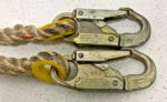 Miller 201RLS 5ft Fall Protection Lanyard Rope Nylon 2 Locking Hooks 310 lb 15C