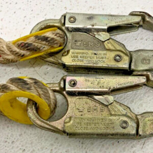 Miller 201RLS 5ft Fall Protection Lanyard Rope Nylon 2 Locking Hooks 310 lb 15C