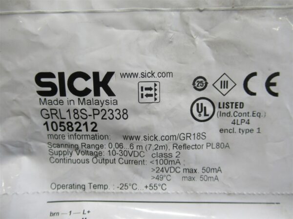 SICK GRL18S-P2338 Photoelectric Sensor New