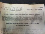 Appelton Electric Malleable Iron Weatherproof Box 3 Inlet New