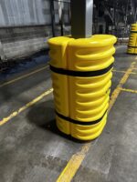 Lot of 4 Uline H-5557 6" Square Yellow Caution Column Protectors