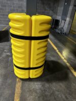 Lot of 4 Uline H-5557 6" Square Yellow Caution Column Protectors