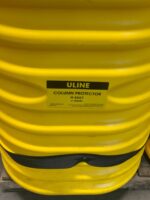 Lot of 4 Uline H-5557 6" Square Yellow Caution Column Protectors
