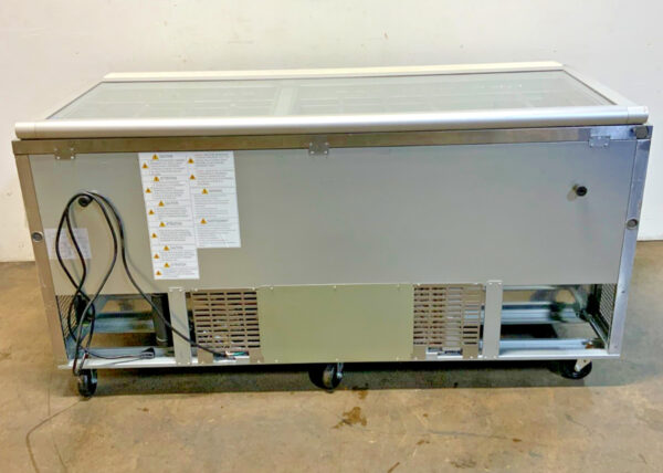 Turbo Air TST-72SD-30-N-GL 72" Glass Top Refrigerated 3-Door Sandwich Prep Table