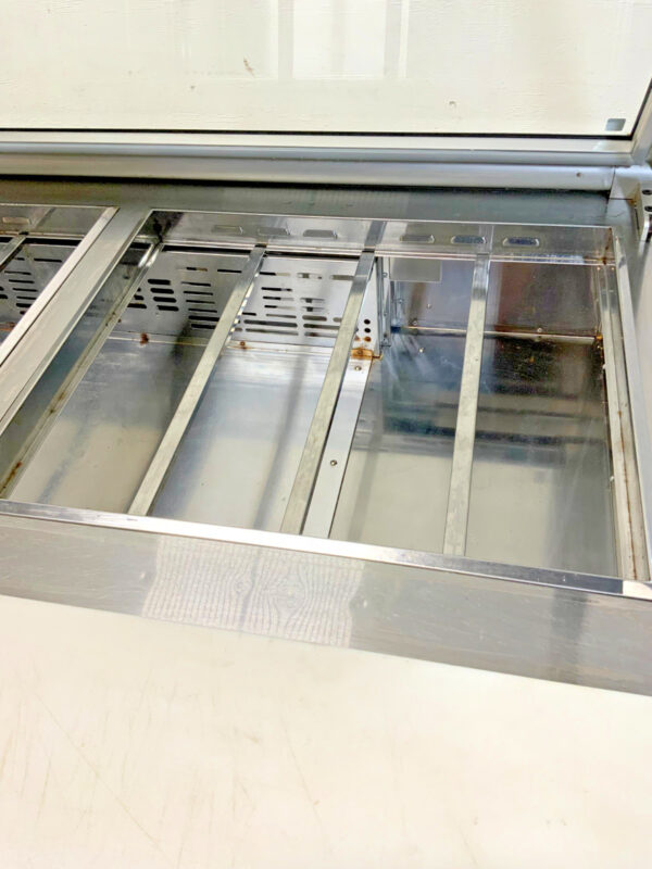 Turbo Air TST-72SD-30-N-GL 72" Glass Top Refrigerated 3-Door Sandwich Prep Table