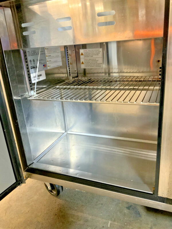 Turbo Air TST-72SD-30-N-GL 72" Glass Top Refrigerated 3-Door Sandwich Prep Table