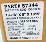 NEW Pregis 57344 Airspeed 5000 10" Wide CG Inflatable Cushion Packaging 1815'