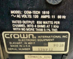 Crown Audio Com-Tech 1610 2-Channel Professional Stereo Power Amplifier 202B
