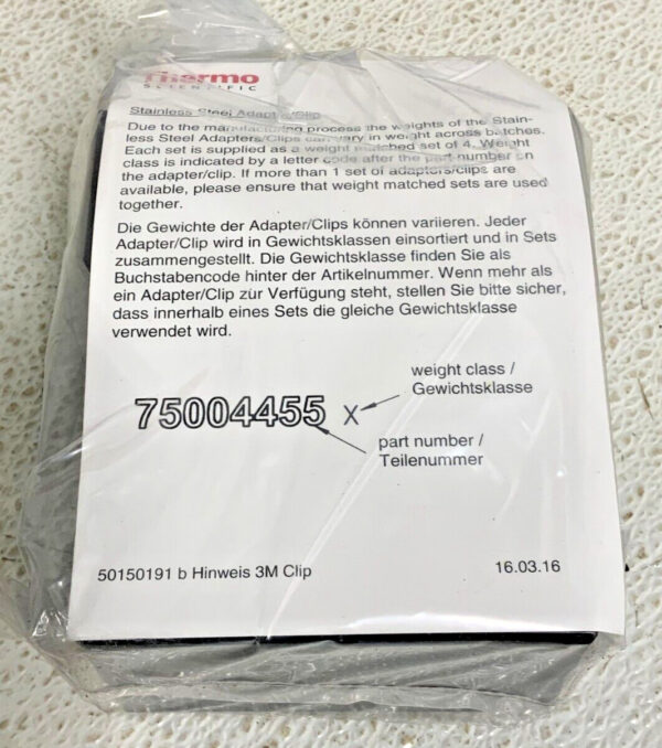 4 Thermo Scientific 75003510 Abi Ivd Swinging Buckets Tx750 Array Card Inserts