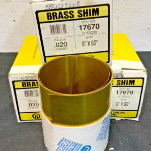 Lot of 3 Precision Band 17670 Brass Shim Stock 6"x60".020G 263B