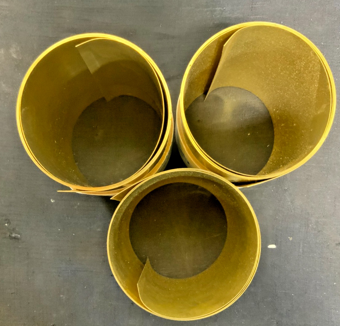 Lot of 3 Precision Band 17670 Brass Shim Stock 6"x60".020G 263B_1 Lot of 3 Precision Band 17670 Brass Shim Stock 6"x60".020G 263B