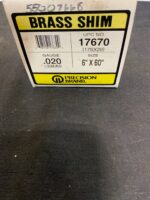 Lot of 3 Precision Band 17670 Brass Shim Stock 6"x60".020G 263B