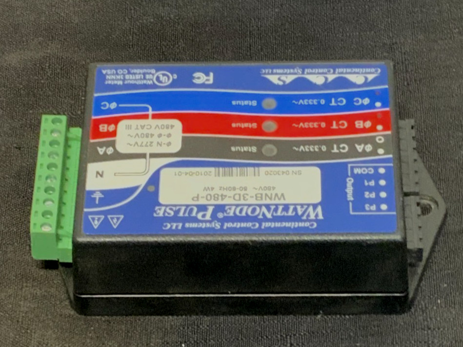 WattNode Pulse WNB-3D-480 Watthour Meter/Logger Transducer 480V 50-60HZ 4W 243I_3 WattNode Pulse WNB-3D-480 Watthour Meter/Logger Transducer 480V 50-60HZ 4W 243I
