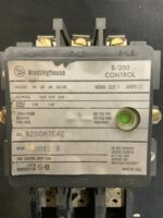 Lot of 2 Westinghouse B200M1CAC NEMA Size 1 Control Motor Starter 262C