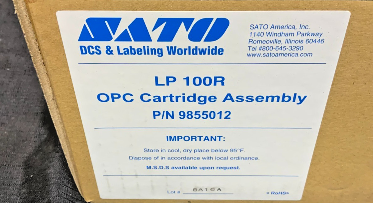 NEW SATO America 9855012 LP 100R Series Lasser Printer OPC Cartridge Assembly_3 NEW SATO America 9855012 LP 100R Series Lasser Printer OPC Cartridge Assembly