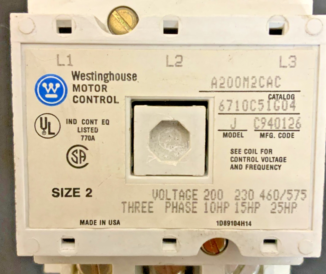 Lot of 2 Eaton A200M2CAC NonReversing Nema Motor Starter Size 2 120V Coil 265D_3 Lot of 2 Eaton A200M2CAC NonReversing Nema Motor Starter Size 2 120V Coil 265D