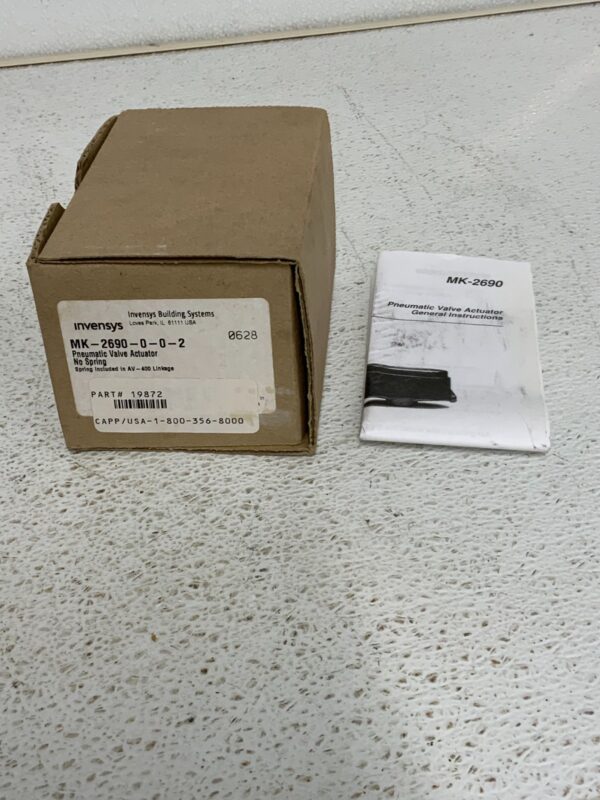 NEW INVENSYS MK-2690-0-0-2 Valve Building System Pneumatic Valve ...