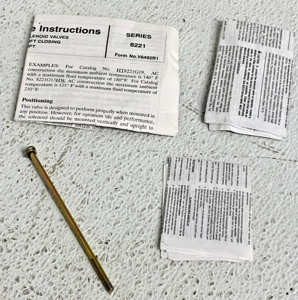 NEW ASCO RED HAT 8221G11 Slow Closing Valve 2-Way 120V 1-1/2" 5-150 PSI 263G_7 NEW ASCO RED HAT 8221G11 Slow Closing Valve 2-Way 120V 1-1/2" 5-150 PSI 263G