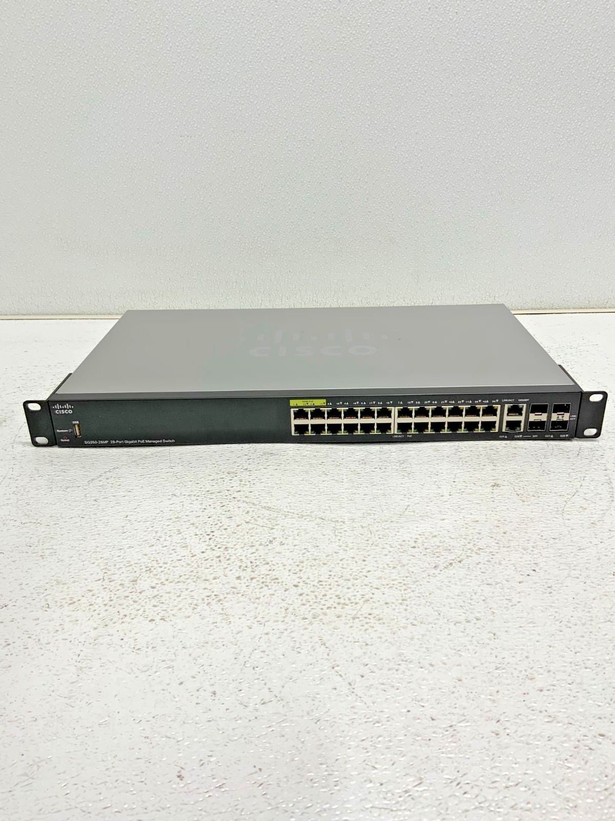 Cisco SG350-28MP 28-Port Gigabit PoE Fully Managed Ethernet Network Switch 54B_2 Cisco SG350-28MP 28-Port Gigabit PoE Fully Managed Ethernet Network Switch 54B