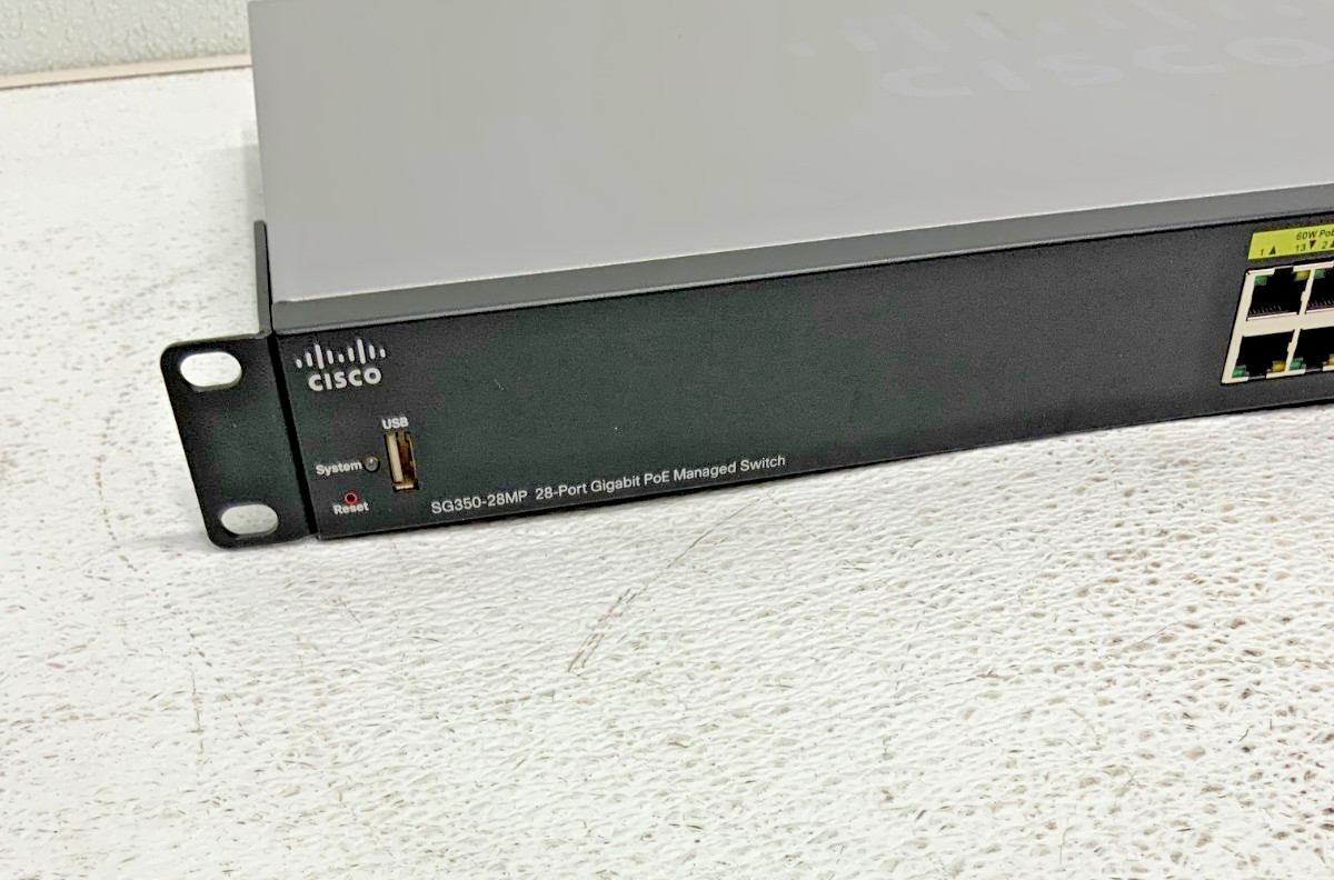 Cisco SG350-28MP 28-Port Gigabit PoE Fully Managed Ethernet Network Switch 54B_7 Cisco SG350-28MP 28-Port Gigabit PoE Fully Managed Ethernet Network Switch 54B