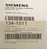 NEW Siemens 134-1511 Low Temperature Cutout Control Range 35/45F 216B