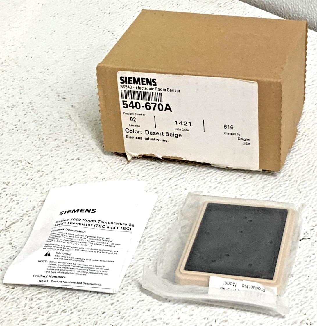 NEW Siemens 540-670-A Beige Electronic Room Sensor Series 1000 55/95F 257D_5 NEW Siemens 540-670-A Beige Electronic Room Sensor Series 1000 55/95F 257D