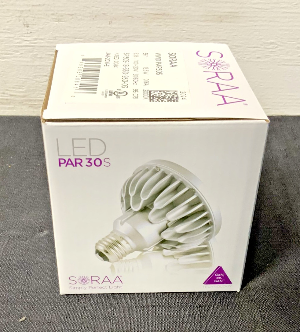 NEW SORAA Bulbrite SP30S-18-36D-930-03 PAR30S 36ºDeg 3000K 95CRI 18.5W 120V A8C_2 NEW SORAA Bulbrite SP30S-18-36D-930-03 PAR30S 36ºDeg 3000K 95CRI 18.5W 120V A8C