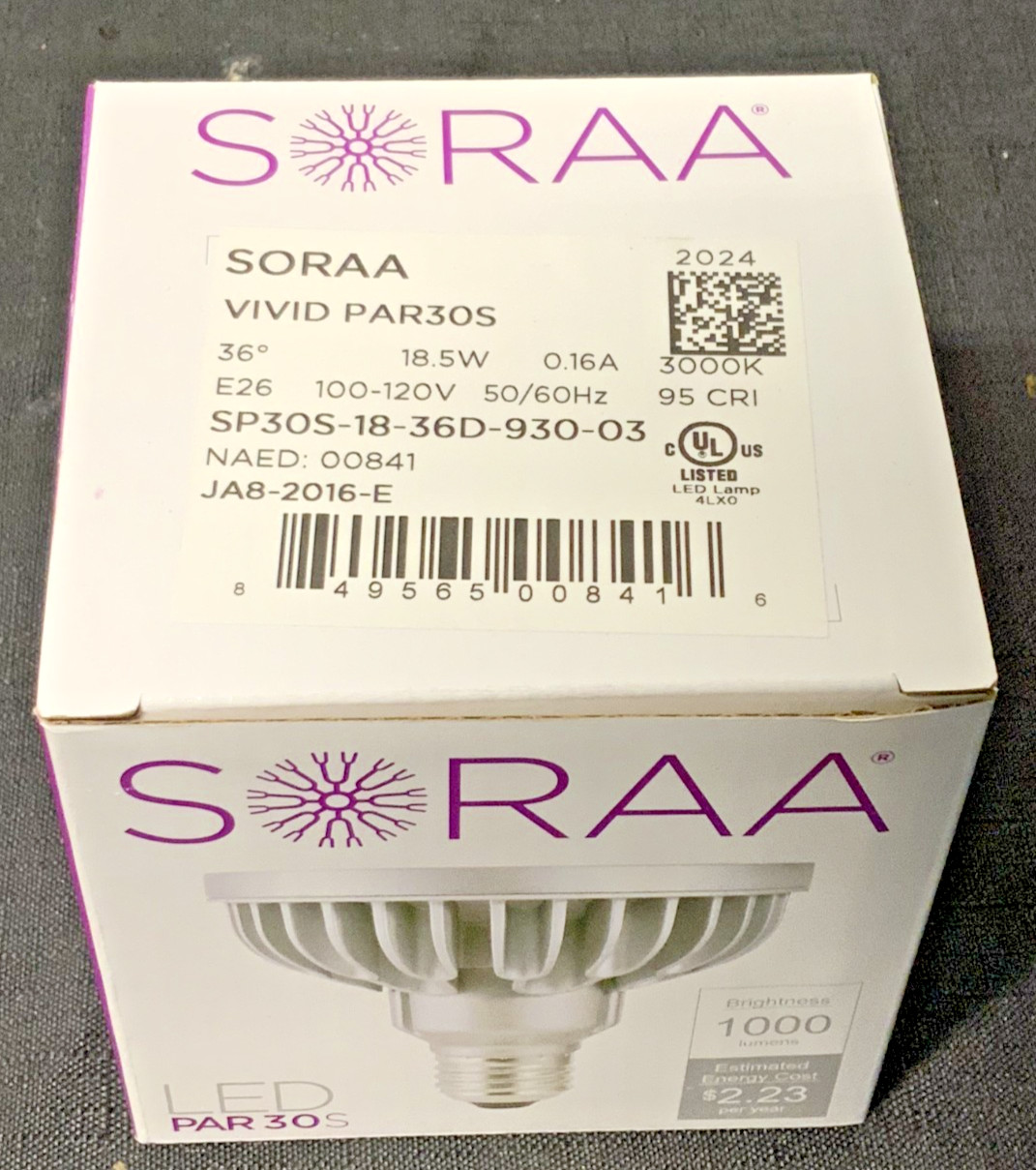 NEW SORAA Bulbrite SP30S-18-36D-930-03 PAR30S 36ºDeg 3000K 95CRI 18.5W 120V A8C_5 NEW SORAA Bulbrite SP30S-18-36D-930-03 PAR30S 36ºDeg 3000K 95CRI 18.5W 120V A8C