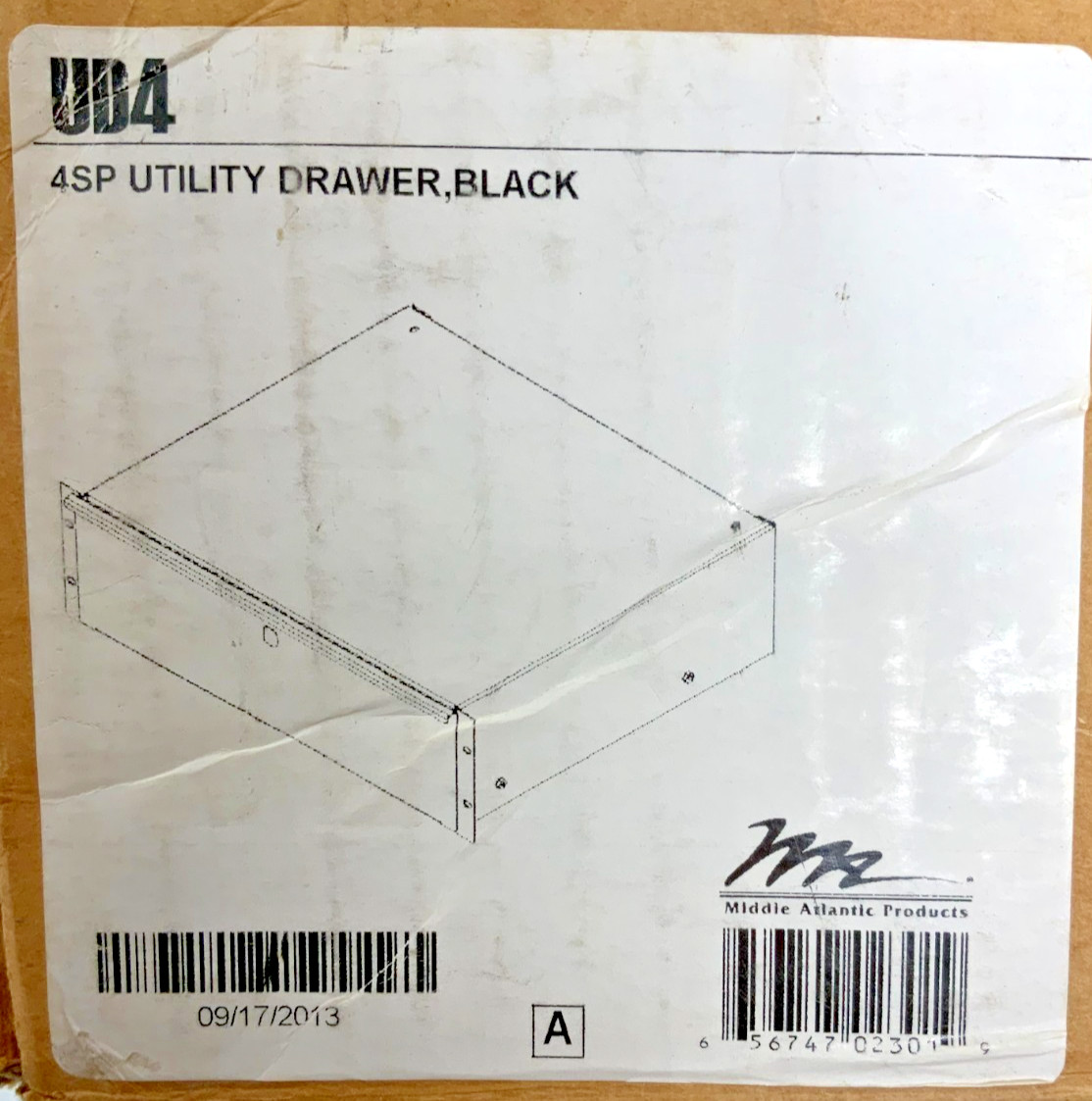 New Middle Atlantic UD4 4SP Black Utility Rack Drawer 15.9" x 14.5" 36D_9 New Middle Atlantic UD4 4SP Black Utility Rack Drawer 15.9" x 14.5" 36D