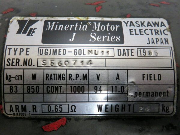 Yaskawa Minertia Motor J Series Feed Back Encoder Unit UGJMED-60LMU11 TFUE-30ZD7