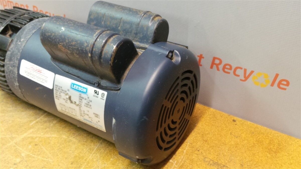 Leeson C6K11FC2 Electric Industrial Motor 3/4 HP Phase 1 Rebuilt_2 Leeson C6K11FC2 Electric Industrial Motor 3/4 HP Phase 1 Rebuilt