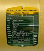 Baldor Reliance Motor EM3611T 3HP 1760RPM 182CZ 60HZ 3P 8.2/4/1 AMPS 51A 230/460