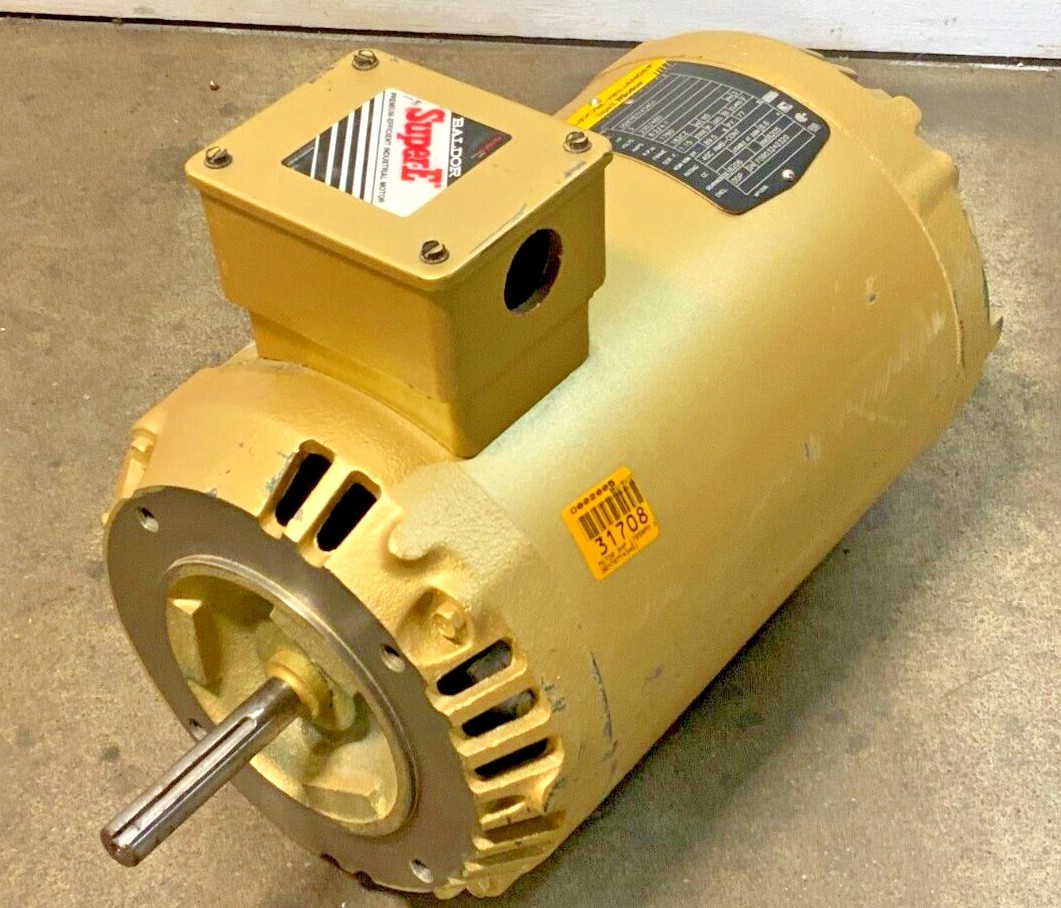Baldor Reliance Super E Electric Motor 3HP 1760RPM 182CZ 60HZ 3P 230/360V A9B_1 Baldor Reliance Super E Electric Motor 3HP 1760RPM 182CZ 60HZ 3P 230/360V A9B