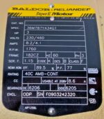 Baldor Reliance Super E Electric Motor 3HP 1760RPM 182CZ 60HZ 3P 230/360V A9B