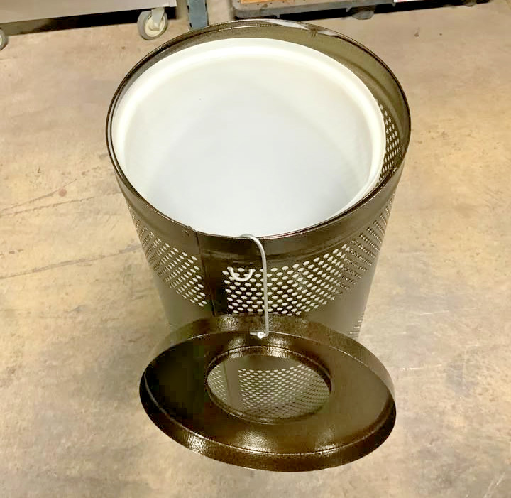 NEW United Howard S-3 Heavy Duty Steel Waste Receptacle For Fire Safety Bronze_4 NEW United Howard S-3 Heavy Duty Steel Waste Receptacle For Fire Safety Bronze