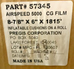 NEW Pregis 57345 Airspeed 5000 8" Wide CG Inflatable Cushion Packaging 1815' B1A