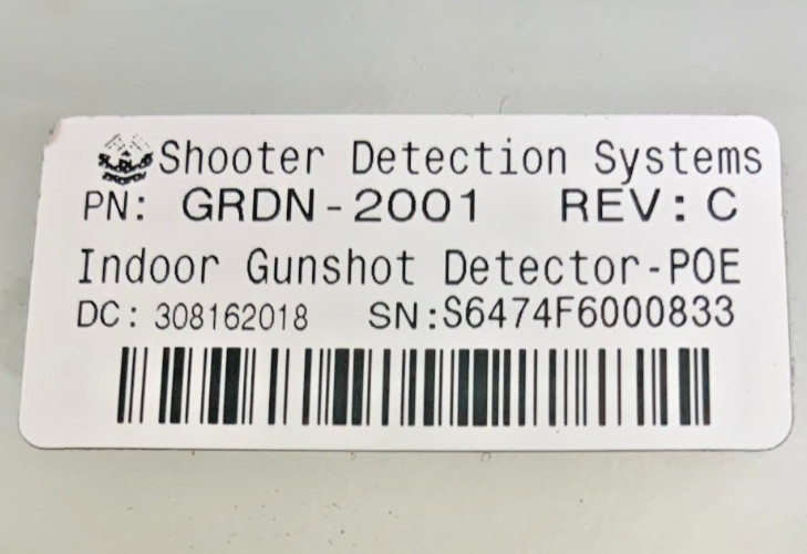 NEW Guardian GRDN-2001 Indoor Gunshot Active Shooter Detection System POE 56E_6 NEW Guardian GRDN-2001 Indoor Gunshot Active Shooter Detection System POE 56E