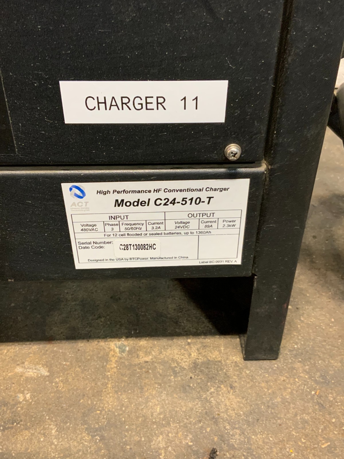 Advance Charging Technologies High Perform Conventional Forklift 24V C24-510-T_8 Advance Charging Technologies High Perform Conventional Forklift 24V C24-510-T